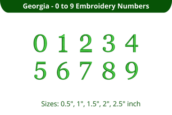 Georgia Font 0-9: A Designer's Review for Seasonal Embroidery